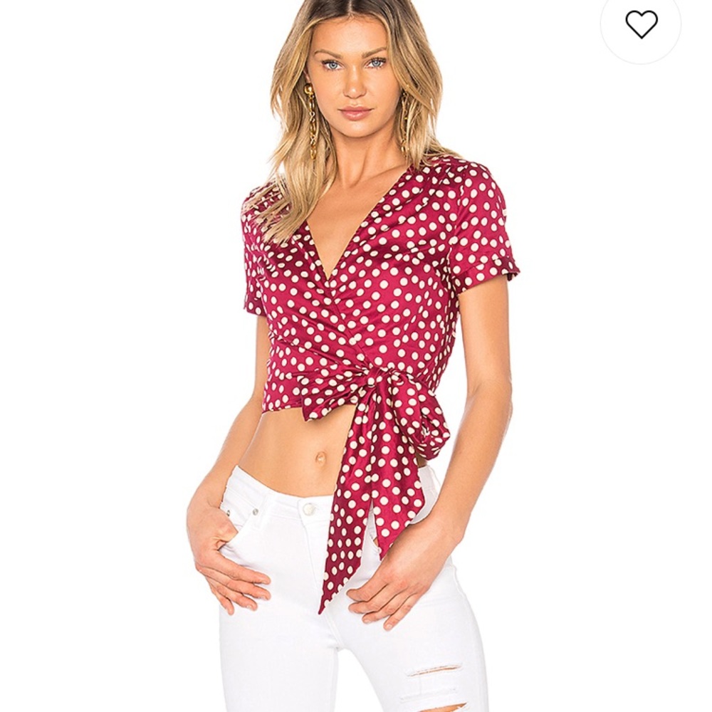 The Short Sleeve Wrap In Red Dot